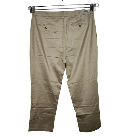 Roundtree and Yorke Khaki Chino Pants Men Size 38 x 29 Comfort Waist Straight - Picture 3 of 9